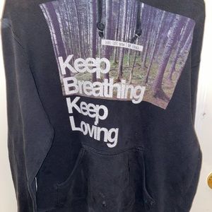 Keep breathing keep loving hoodie